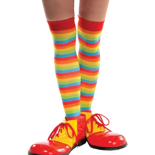Shop Rainbow Striped Knee High Socks Tights