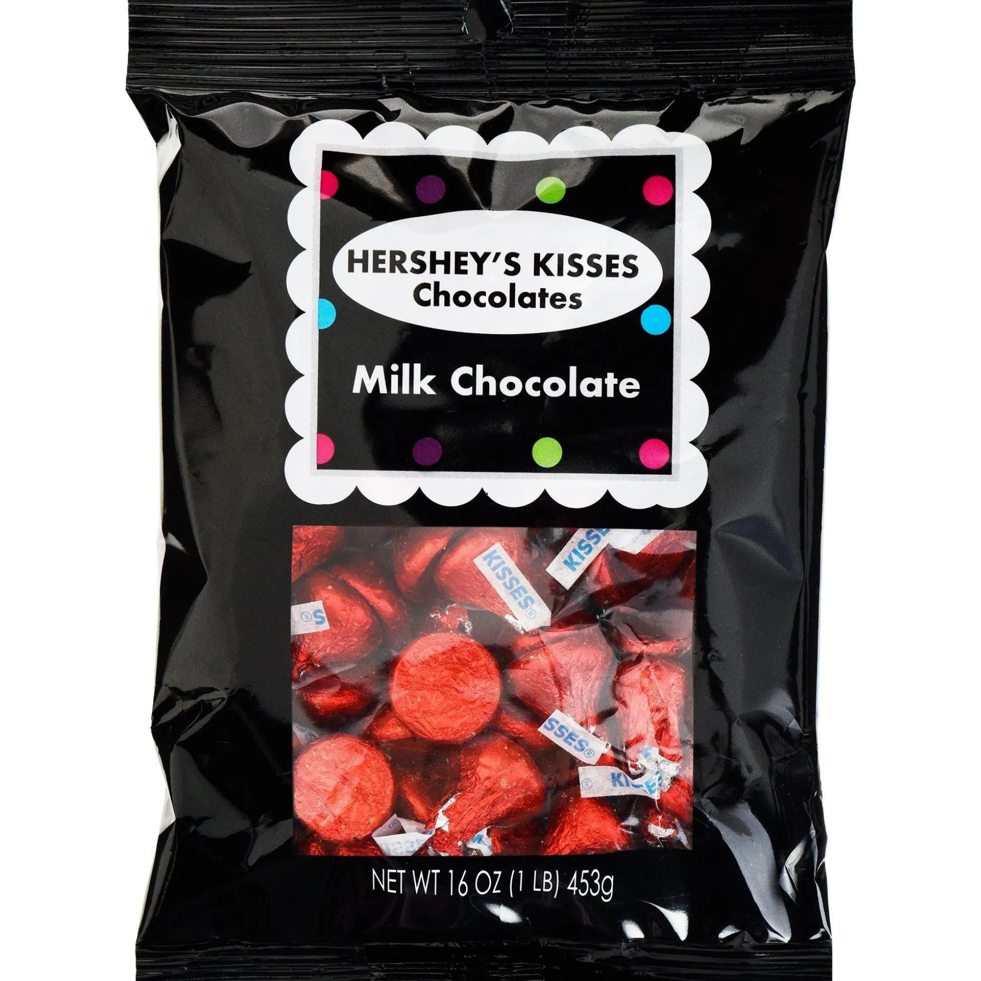 Clearance Red & White Team Colors Hershey's Kisses, 32Oz - Milk Chocolate Candy Buffet By Color