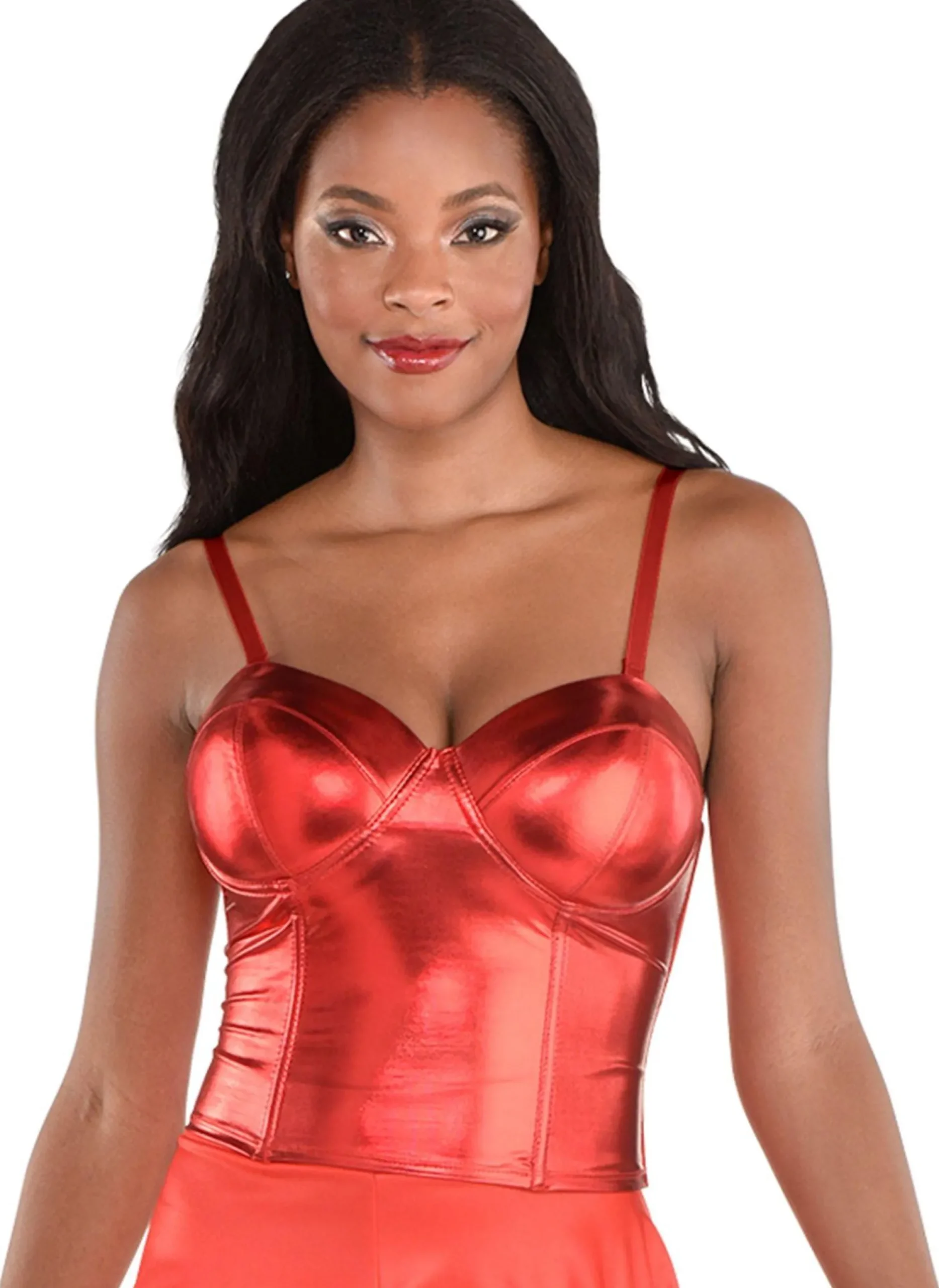 New Red Sleek Corset For Adults With Removable Straps Corsets
