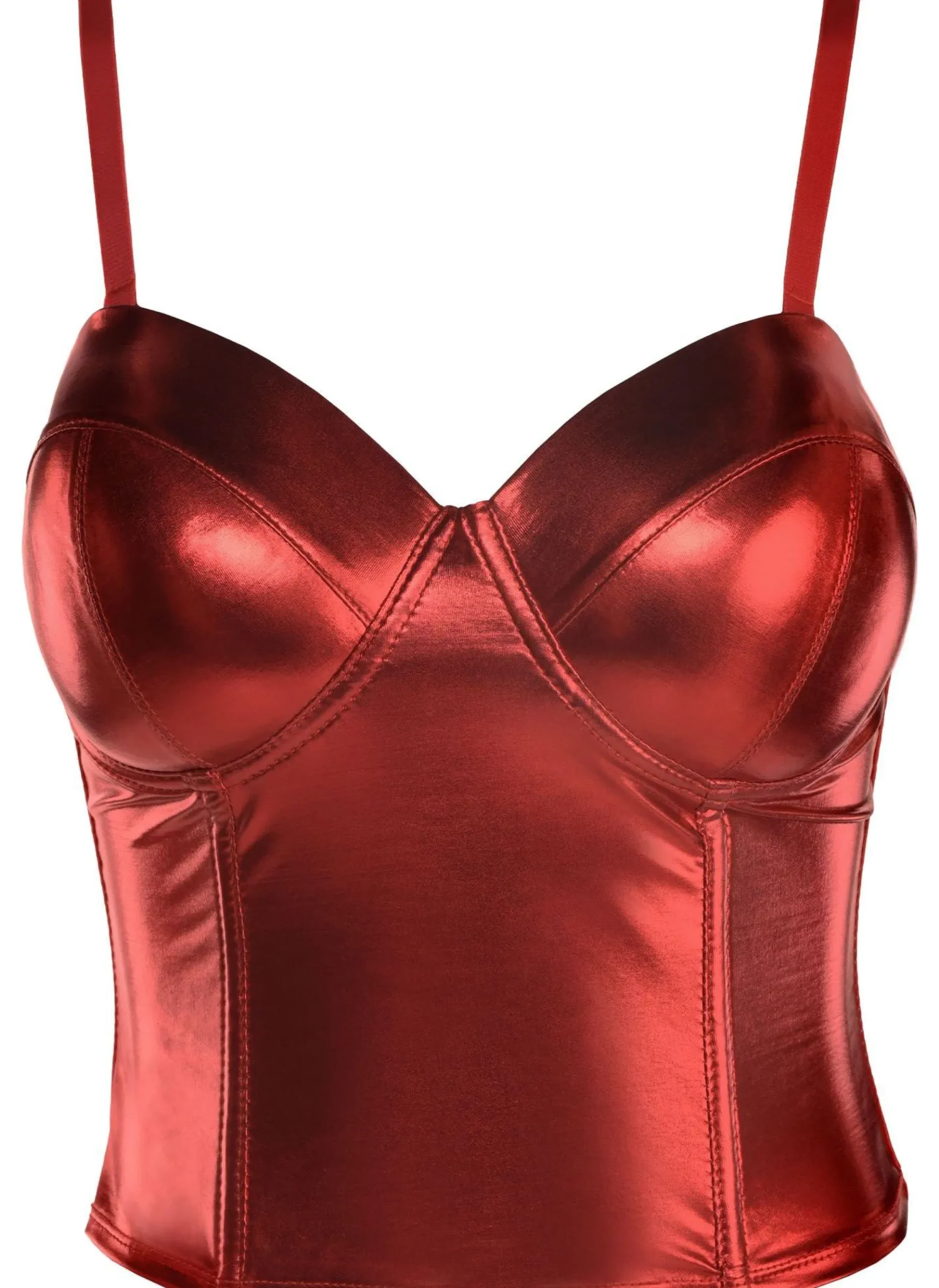 New Red Sleek Corset For Adults With Removable Straps Corsets