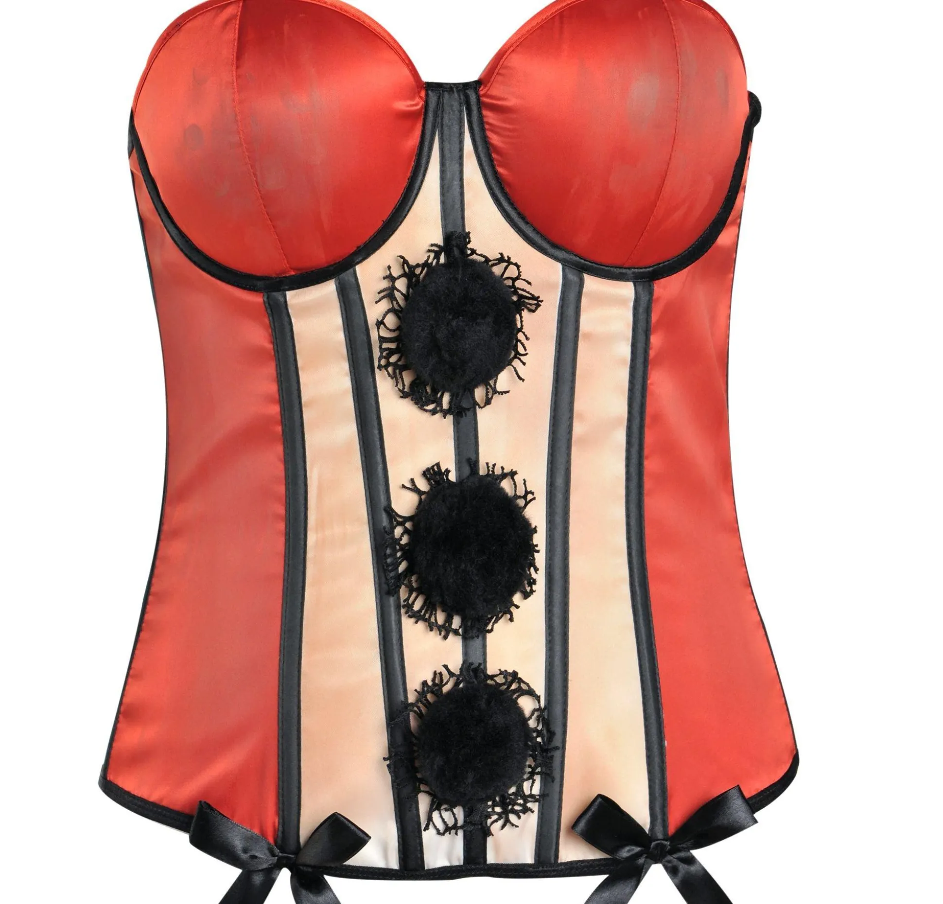 Best Sale Red Vintage Clown Corset - Freak Show Corsets