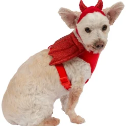 Cheap Red Winged Devil Dog Harness Set Wings