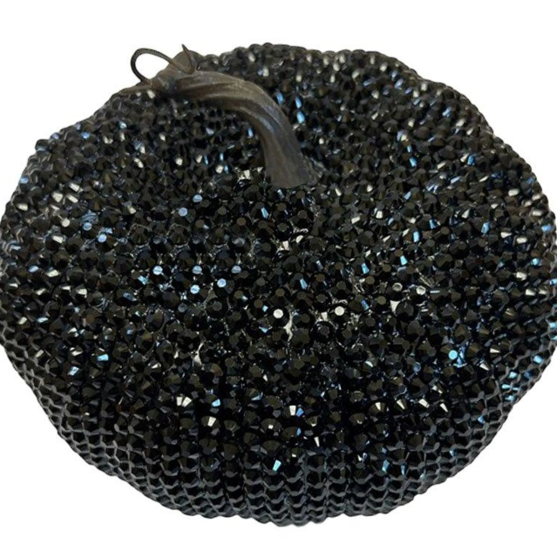 Party City Rhinestone Black Plastic Pumpkin, 7.3In X 5.2In| Table Décor & Centerpieces