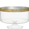 Fashion Rhinestone Clear Plastic Trifle Container, 80Oz Candy Buffet By Color