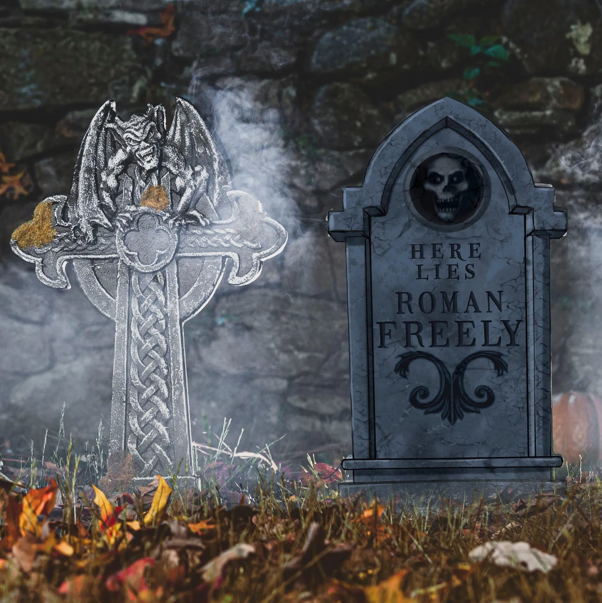 Party City Roman Freely Tombstone, 13In X 22In| Tombstones & Fencing