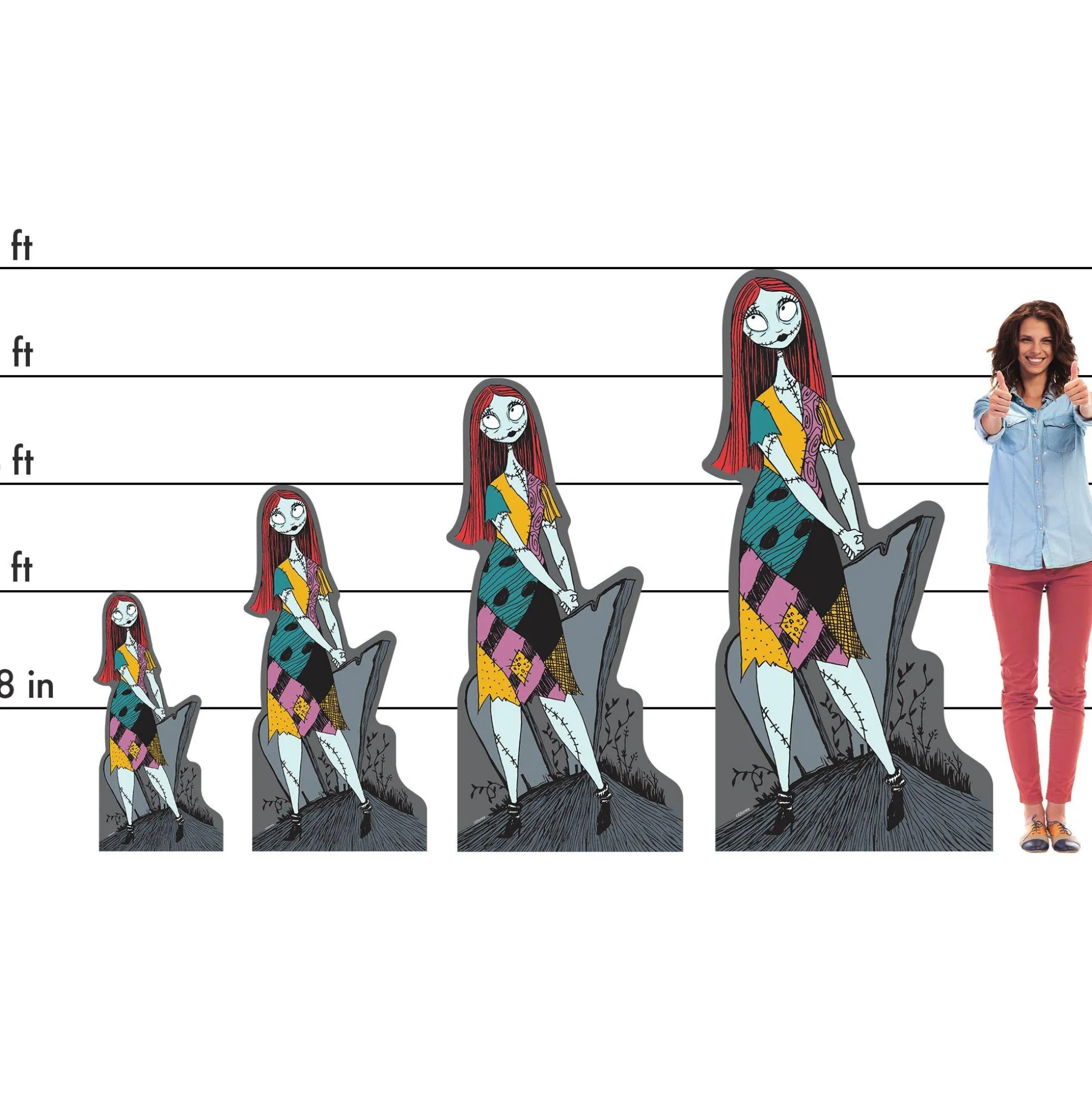 Party City Sally Cardboard Cutout, 3Ft - Disney The Nightmare Before Christmas| The Nightmare Before Christmas