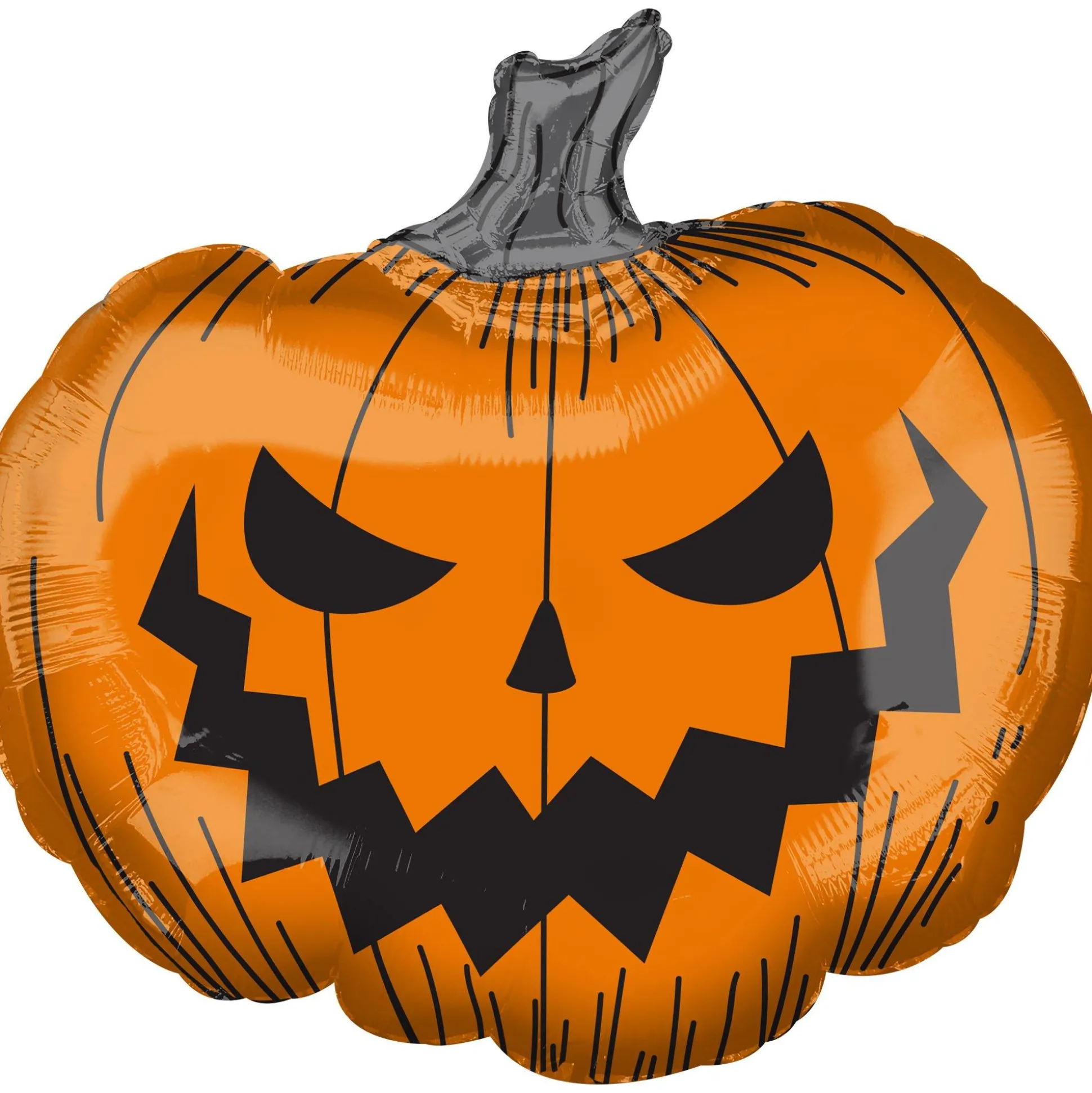 Party City Scary Halloween Jack-O'-Lantern Foil Balloon, 29In X 27In| Trunk Or Treat