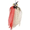 Party City Scary Red & White Polka Dot Clown Fabric & Plastic Hanging Decoration, 48In| Hanging Decorations