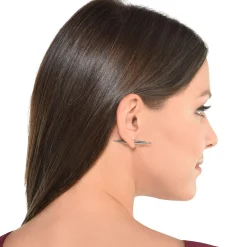 Online Silver Double Spike Stud Earrings Jewelry
