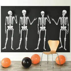 Party City Skeleton Plastic Scene Setter Kit, 7Pc| Decorations