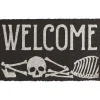 Party City Skeleton Welcome Coir Doormat, 29.5In X 17.75In| Door Décor & Signs