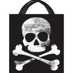 Party City Skull & Crossbones Jolly Roger Fabric Trick-Or-Treat Bag, 13.5In X 14.75In| Trick-Or-Treat Bags & Buckets