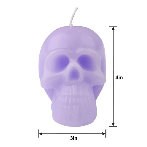 Party City Skull Candle, 3In X 4In| Home Décor
