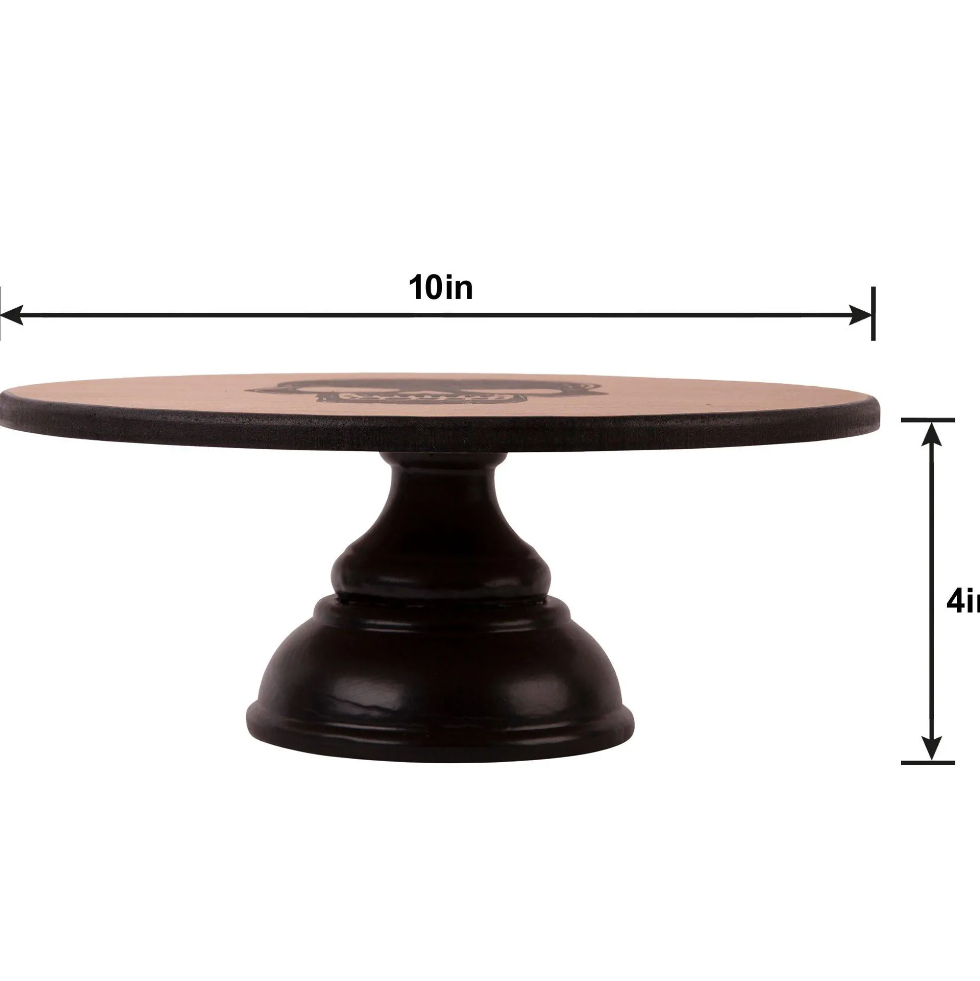 Party City Skull Fiberboard Cake Stand, 10In X 4In| Home Décor