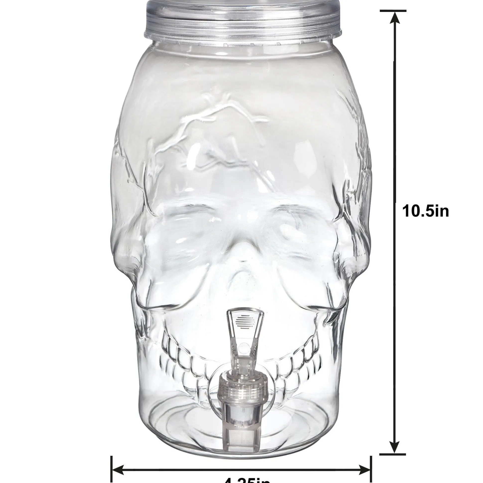 Party City Skull Plastic Drink Dispenser, 1Gal| Wicked Haunting