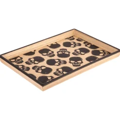 Party City Skull Rectangular Fiberboard Serving Tray, 14In X 9.5In| Boneyard Glam