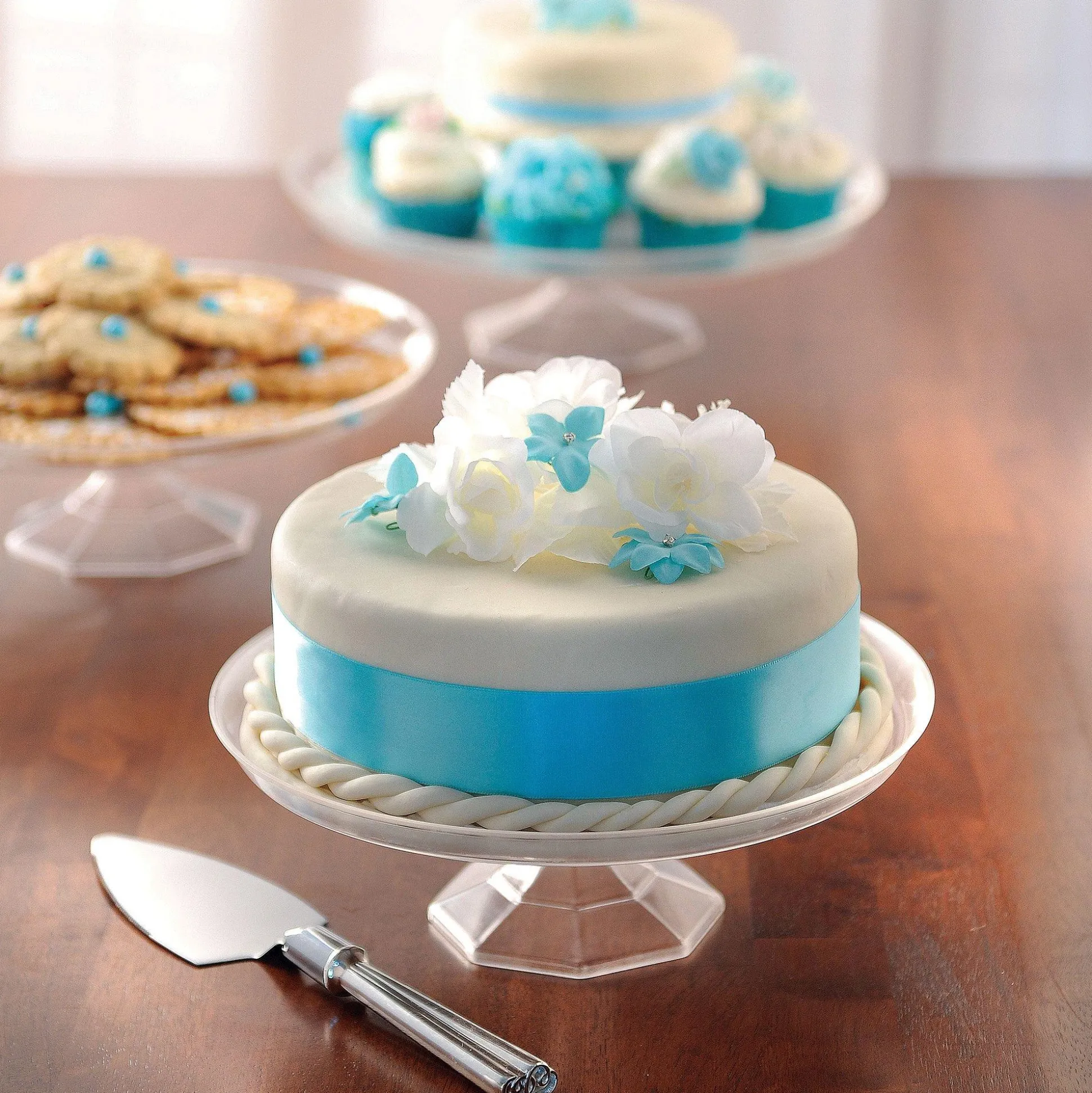 Outlet Small Clear Plastic Cake Stand Baking Supplies