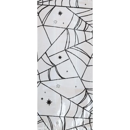 Party City Small Spiderweb Halloween Cellophane Treat Bags With Twist Ties, 4In X 9.5In, 20Ct| Trunk Or Treat
