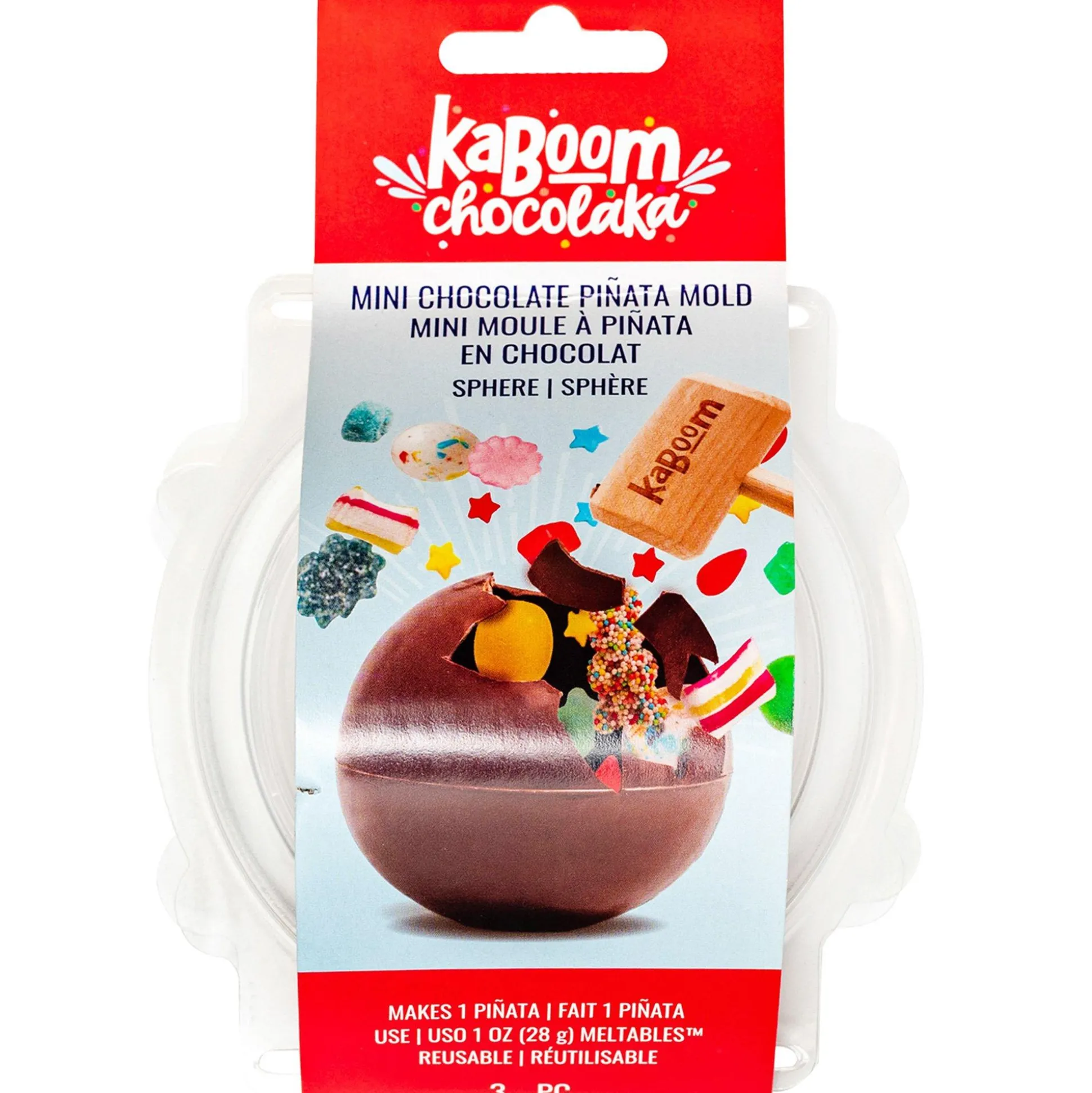 Party City Sphere-Shaped Chocolate Pi Ata Mold, 4.4In - Kaboom Chocolaka| Bakeware