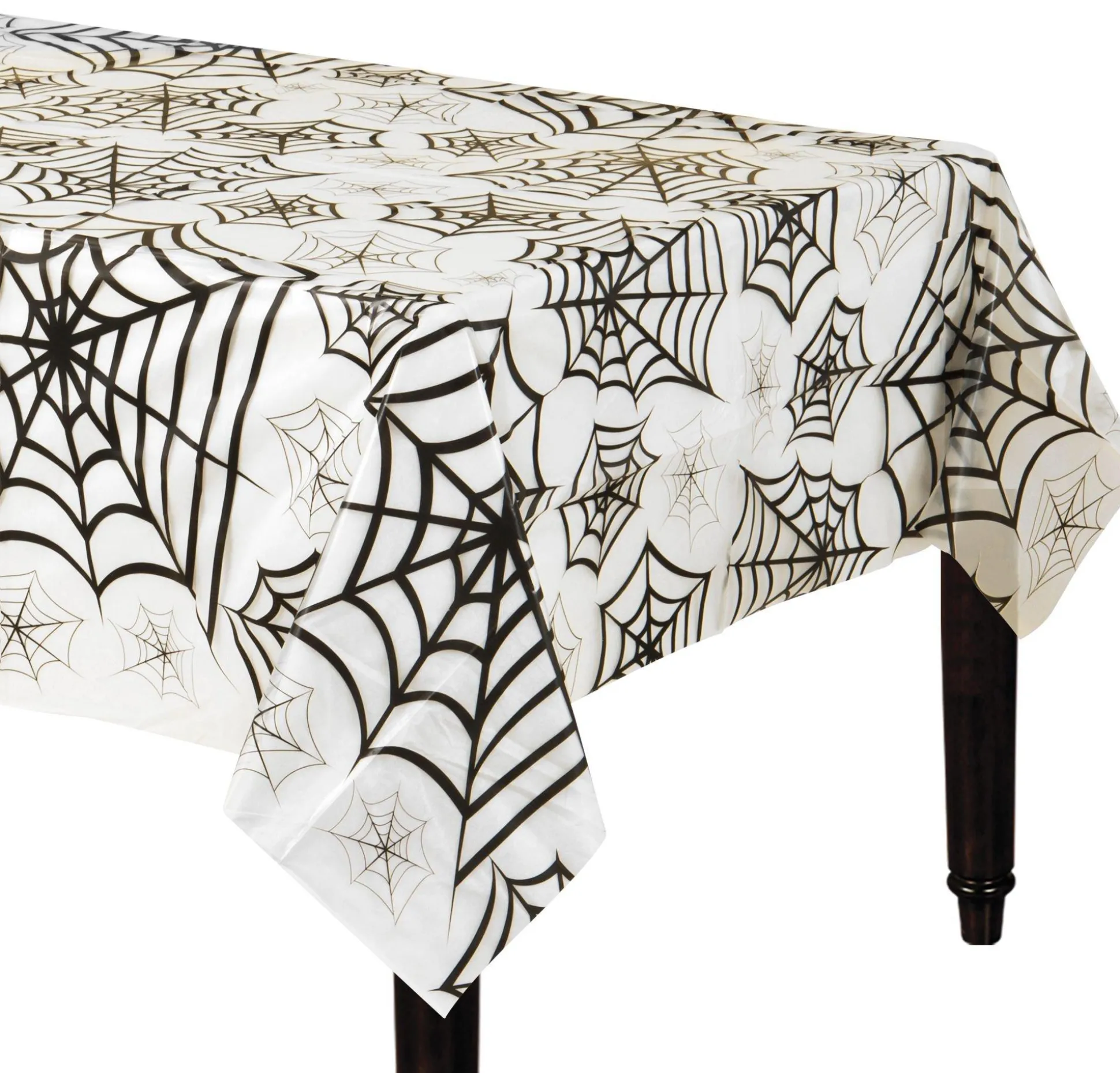 Party City Spider Web Clear Plastic Table Cover| Table Décor & Centerpieces