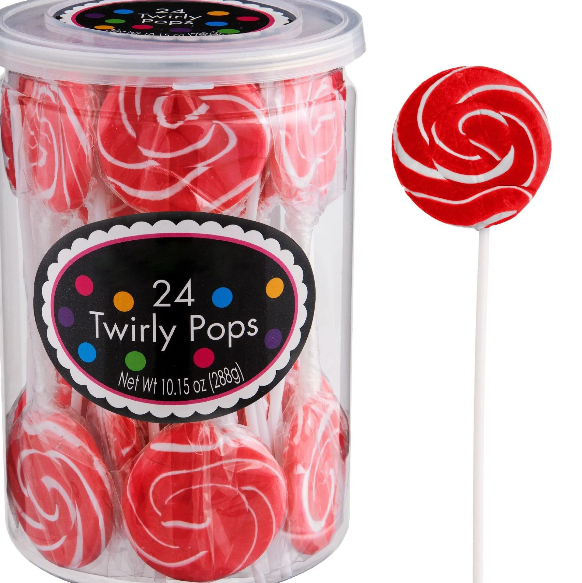 Online Swirly Lollipops, 24Pc - Cherry Flavor Candy Buffet By Color