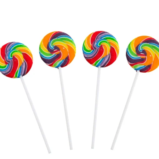 Shop Swirly Rainbow Lollipops 12Ct Lollipops