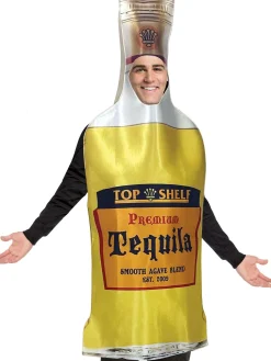 Party City Tequila Bottle & Lime Slice Couples Costumes For Adults|Women Funny