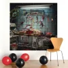 Party City The Morgue Plastic Scene Setter, 65In, 2Pc| Window & Wall Décor