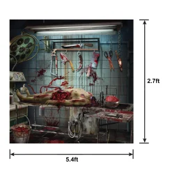 Party City The Morgue Plastic Scene Setter, 65In, 2Pc| Decorations