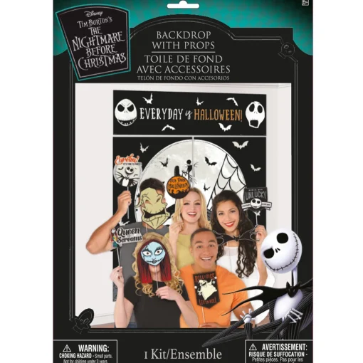 Party City The Nightmare Before Christmas Scene Setter With Photo Booth Props| Trunk Or Treat