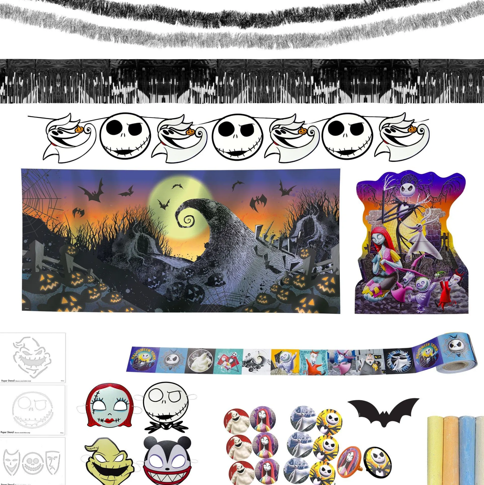 Disney Channel The Nightmare Before Christmas Trunk-Or-Treat Decorating Kit, 41Pc| Trunk Or Treat