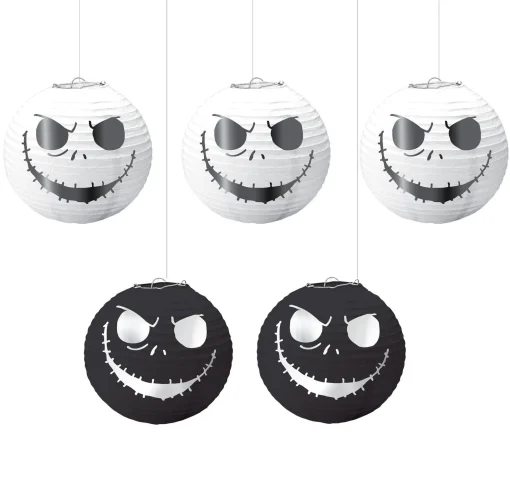 Party City The Nightmare Before Christmas Paper Lanterns 5Ct| The Nightmare Before Christmas