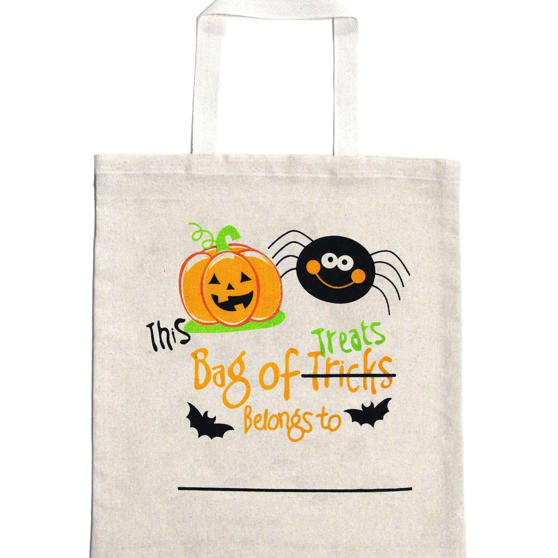 Party City This Bag Of Treats Belongs To Cotton Tote Treat Bag, 14In X 16In| Trick-Or-Treat Bags & Buckets