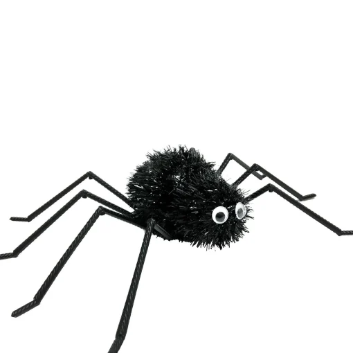 Party City Tinsel Black Spider Decoration| Decorations