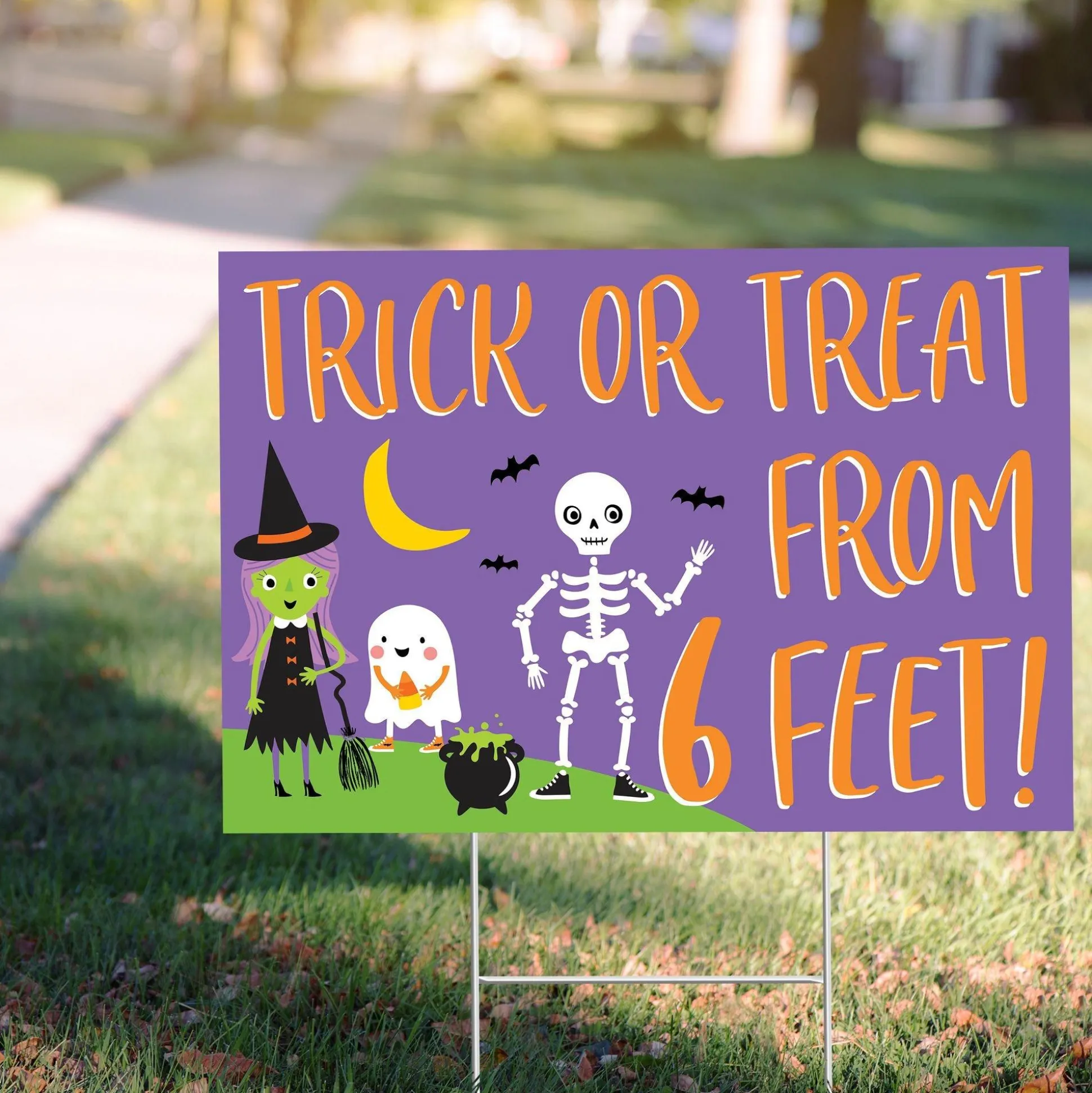 Party City Trick-Or-Treat From 6 Feet Yard Sign| Yard Stakes & Signs