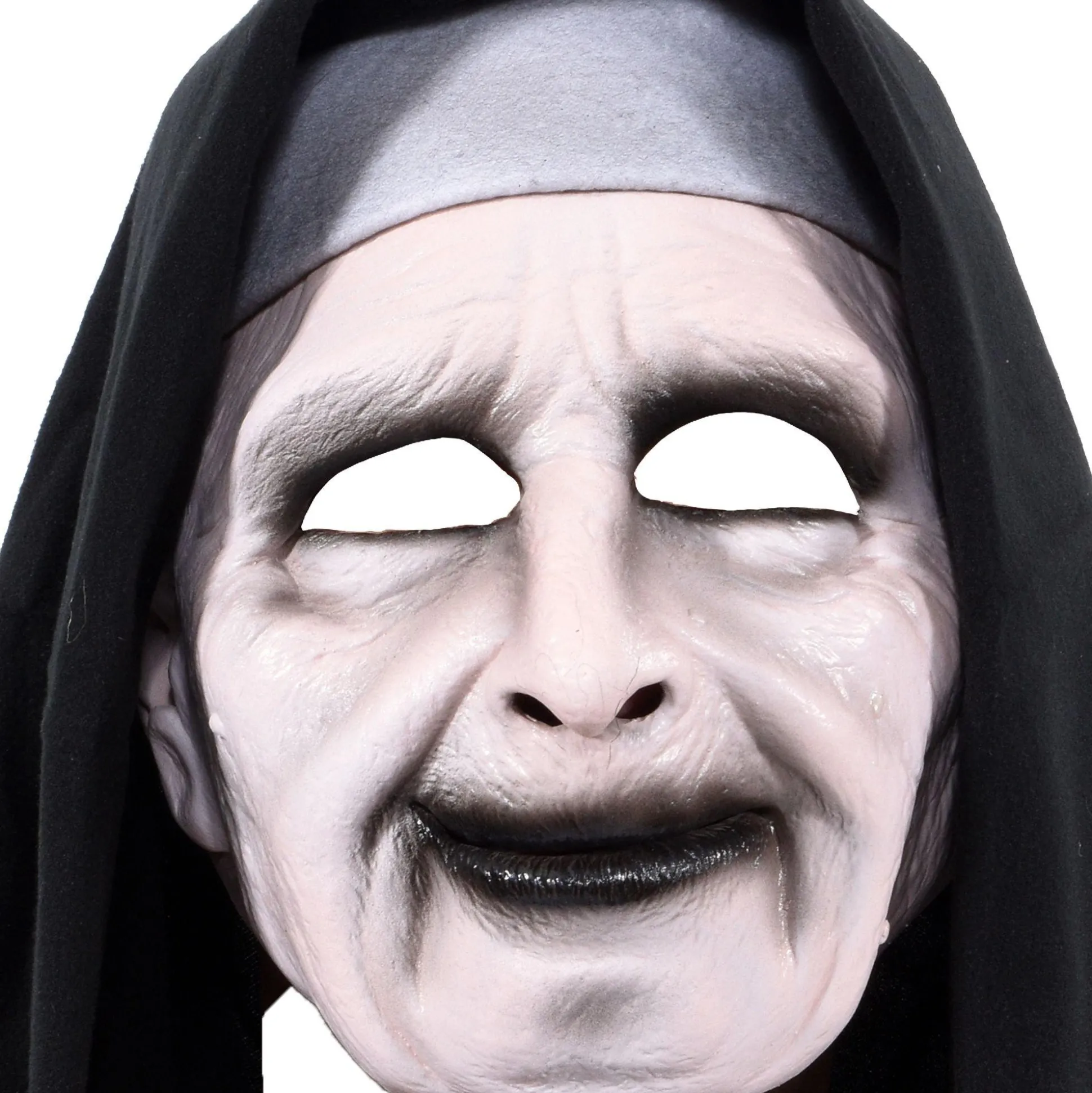 Sale Uv Hooded Nun Mask Scary