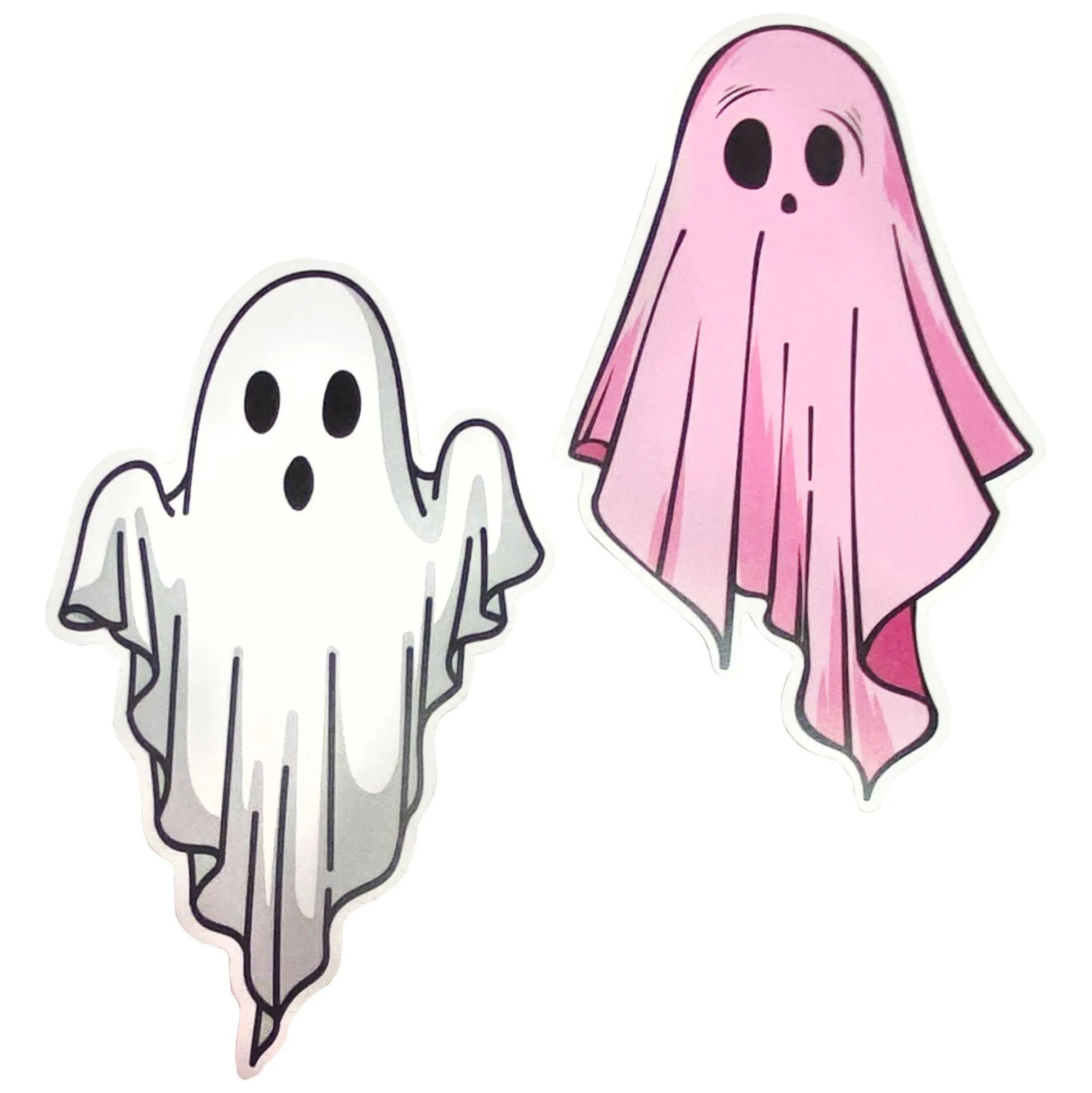 Party City White & Pink Ghost Stickers, 2Ct| Favors & Favor Bags