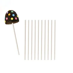 Store White Lollipop Sticks 50Ct Cake Pop Supplies