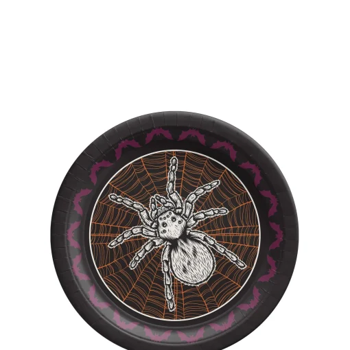 Party City Wicked Hauntings Paper Dessert Plates, 6.75In, 20Ct| Tableware & Serveware