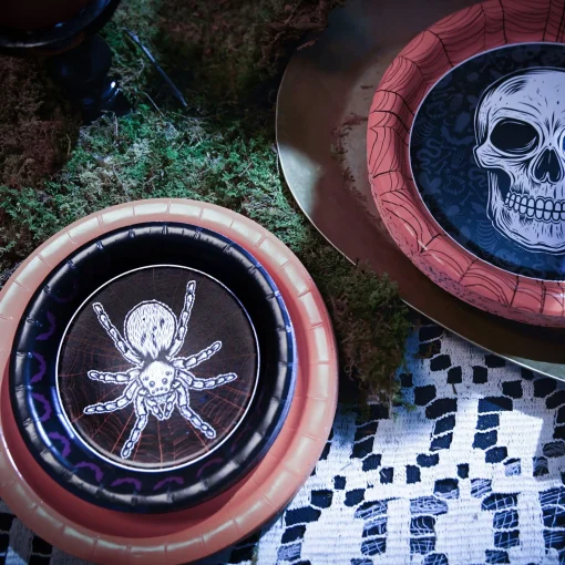 Party City Wicked Hauntings Paper Dessert Plates, 6.75In, 20Ct| Tableware & Serveware
