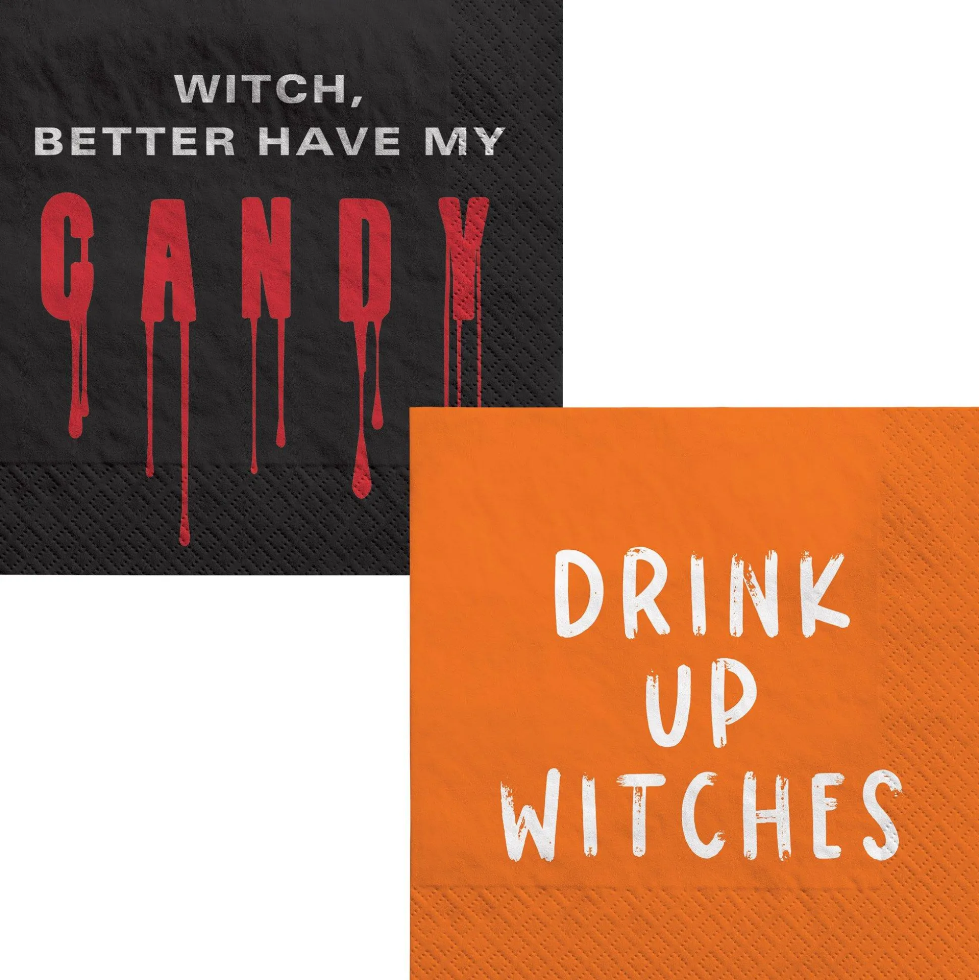 Party City Witch Paper Beverage Napkins, 5In, 16Ct| Wicked Haunting