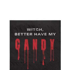Party City Witch Paper Beverage Napkins, 5In, 16Ct| Wicked Haunting
