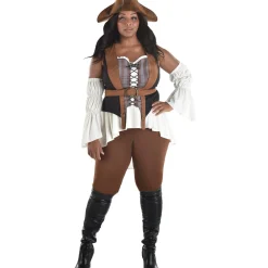 Party City Women's Shipwreck Pirate Plus Size Costume|Women Pirate