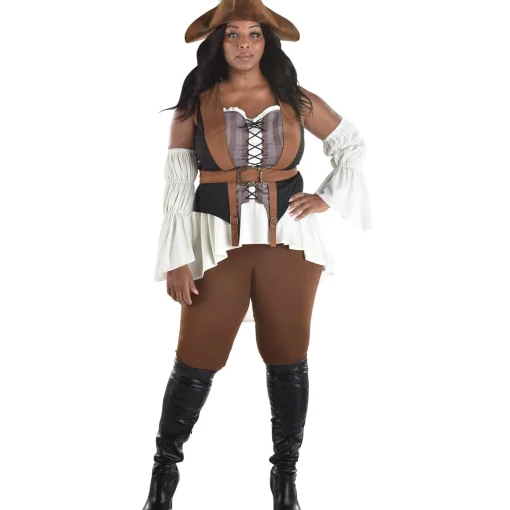 Party City Women's Shipwreck Pirate Plus Size Costume|Women Pirate